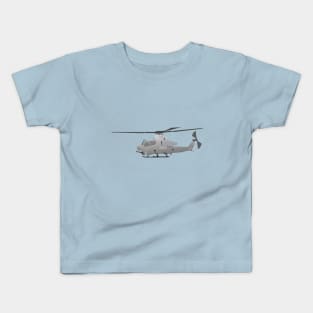 American Grey Attack Helicopter Kids T-Shirt